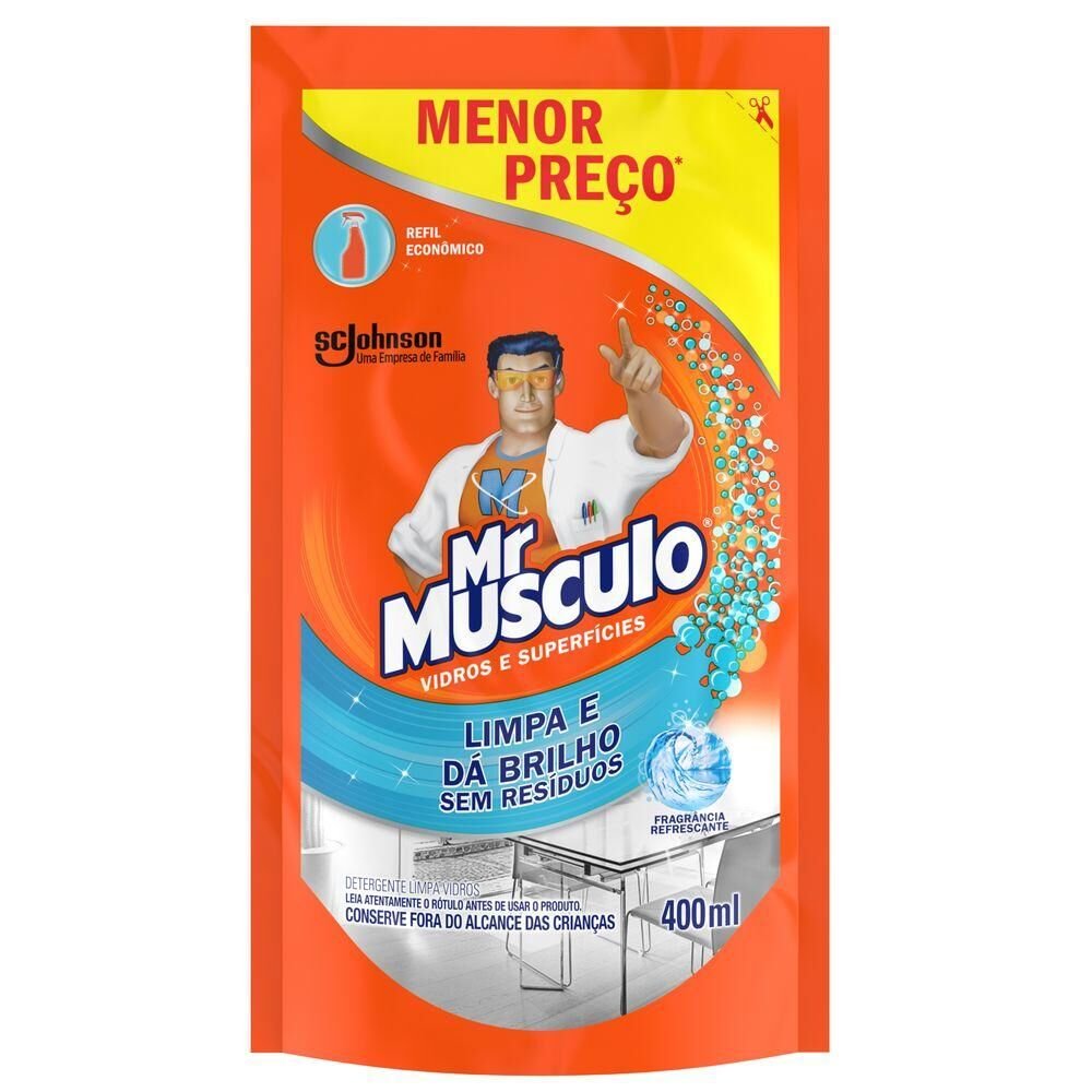 Refil para Limpador MR MÚSCULO Vidro 400ml