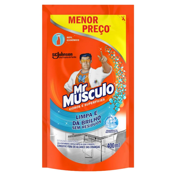 Refil para Limpador MR MÚSCULO Vidro 400ml