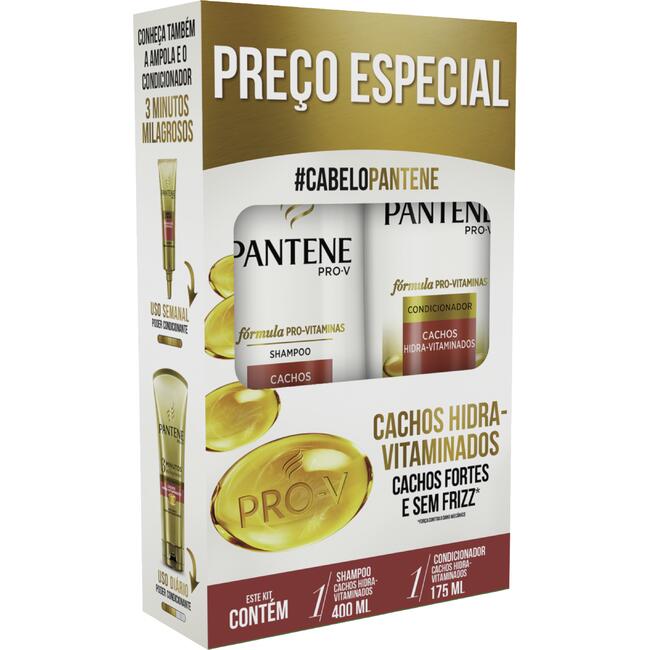 Kit Pantene Shampoo 400ml + Condicionador 175ml Cachos