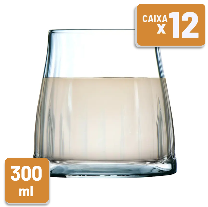 Copo de Vidro Bucolique Baixo 300ml Caixa c/ 12 Un