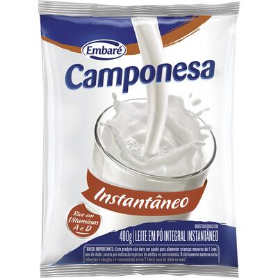 Leite em Pó Integral Camponesa Instantâneo 400g