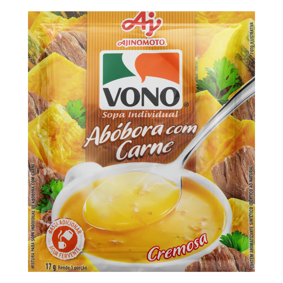 Sopa Vono Abóbora com Carne 17g