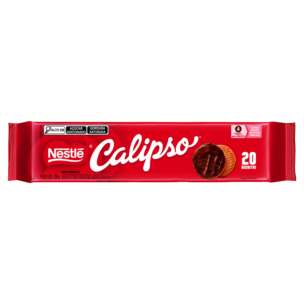 Biscoito Calipso Coberto Chocolate 130g