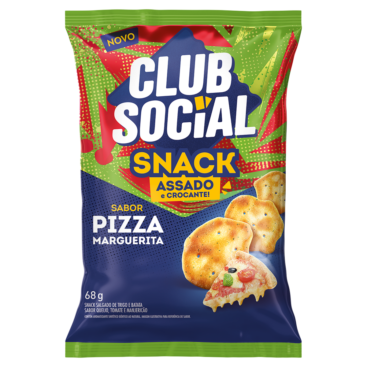 Salgadinho Club Social Snack Pizza 68g