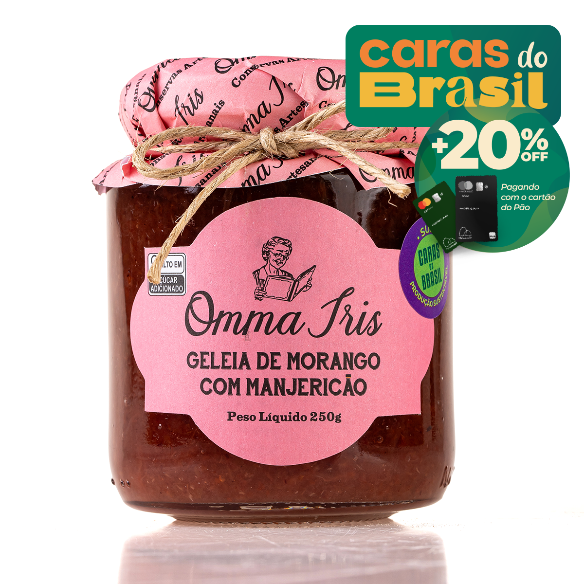 Geléia de Morango com Manjericão OMMA IRIS 250g