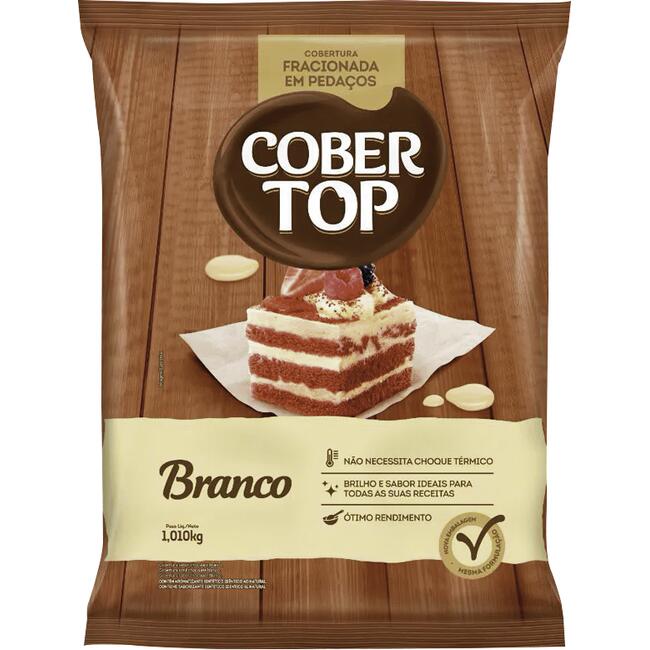 Cobertura de Chocolate Cober Top Frac Pdç Branco 1,010kg