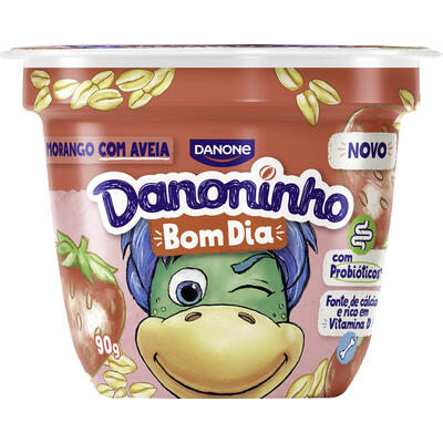 Iogurte DANONINHO Bom Dia Morango e Aveia 90g
