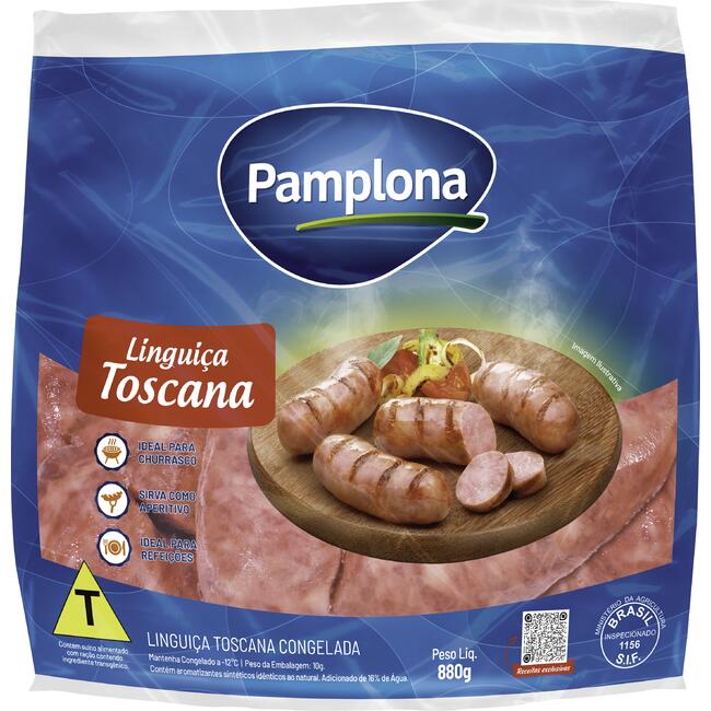 Linguiça Toscana Pamplona Congelada 880g