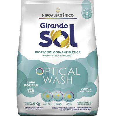 Lava Roupas em Pó Girando Sol Hipoalergênico 1,6kg