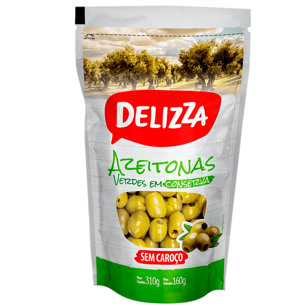 Azeitonas Verdes Delizza sem Caroço 160g