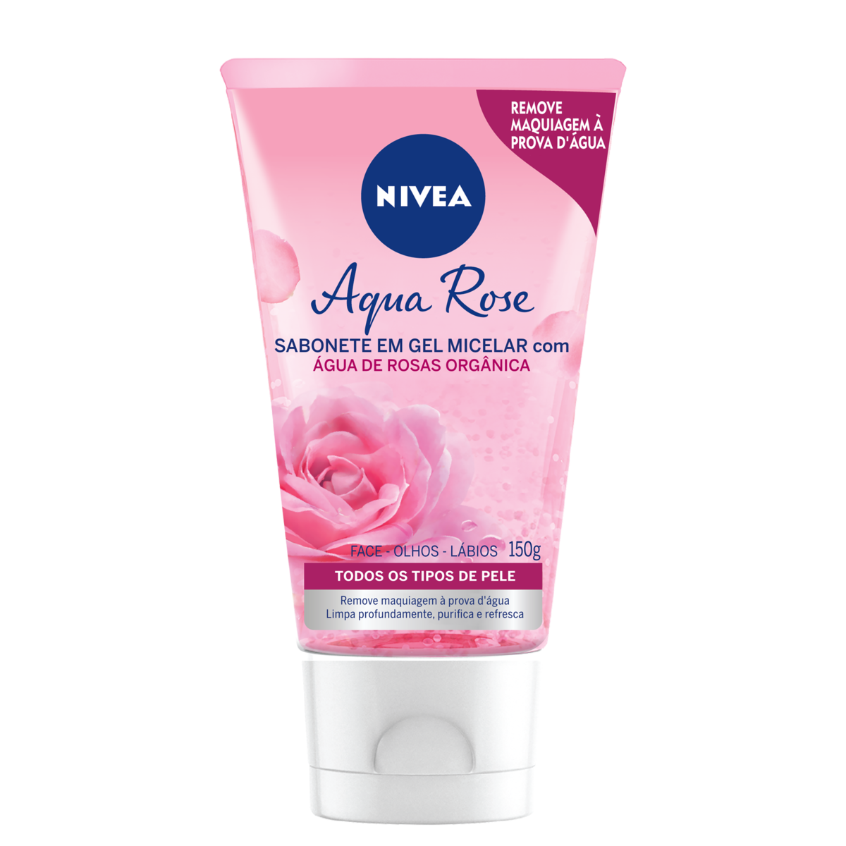 Sabonete Gel Micelar Facial Água de Rosas Nivea Bisnaga 150ml