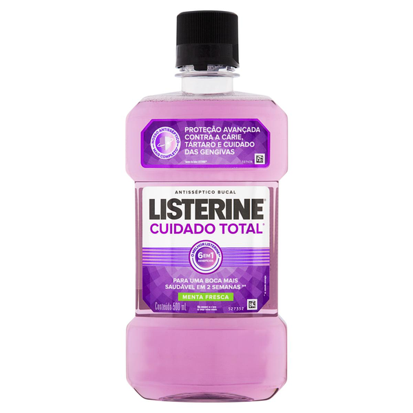 Listerine Cuidado Total 14 Benefícios em 1 Enxaguante Bucal, 500mL