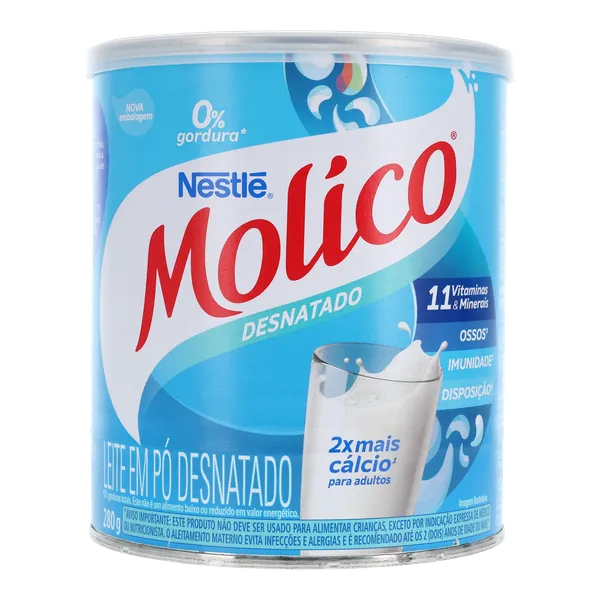 Leite em Pó Molico 280g - Desnatado - Lata