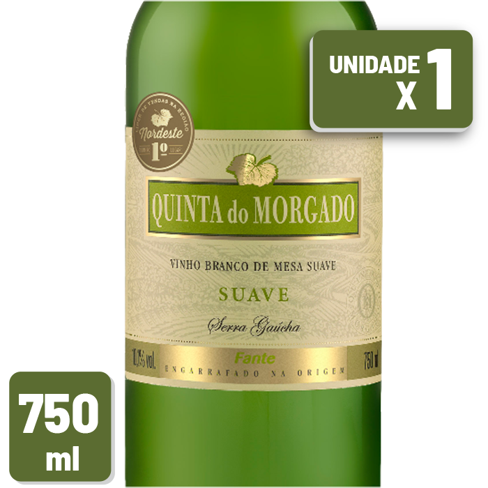 Vinho Quinta do Morgado Branco Suave Garrafa Vidro 750ml