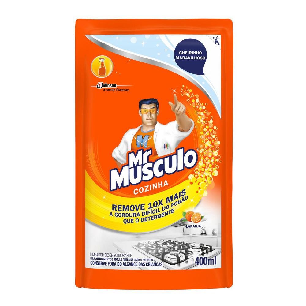 Desengordurante MR MÚSCULO Cozinha Refil Laranja 400ml