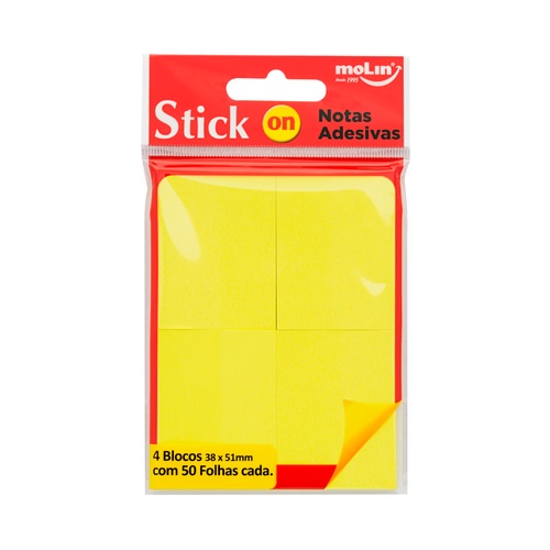 Bloco Notas Neon Amarelo Molin 38x51 C/200