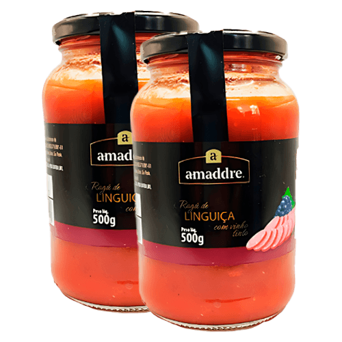 Kit 2x: Ragu De Linguiça Artesanal Amaddre 500g