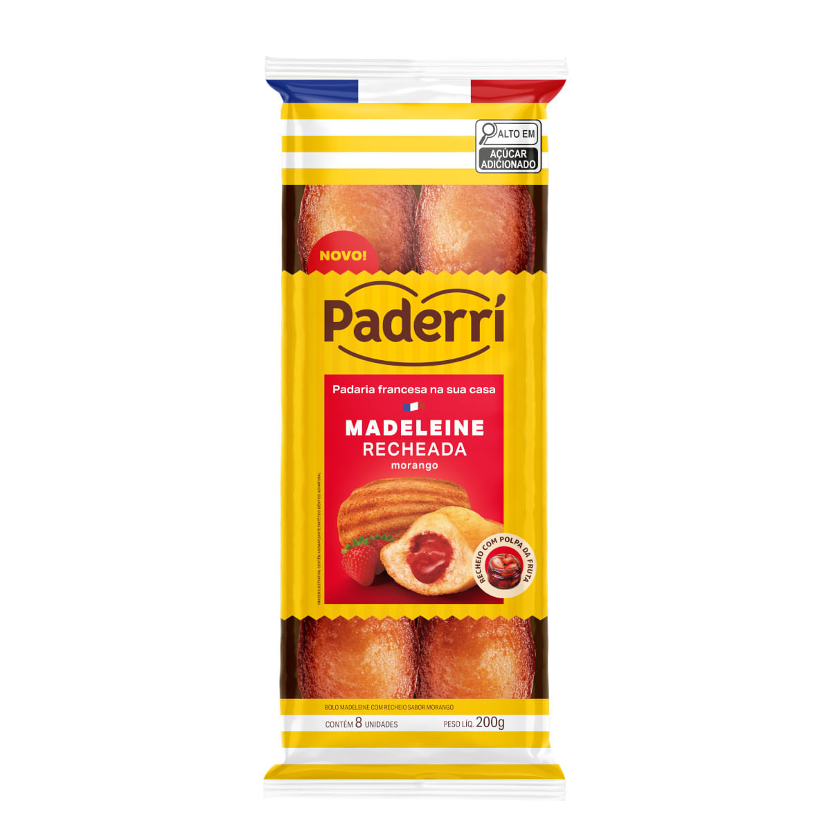 Bolo PADERRI Madeleine Morango 200g