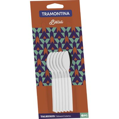 Colher de Chá Brisa Tramontina Branco 6 un