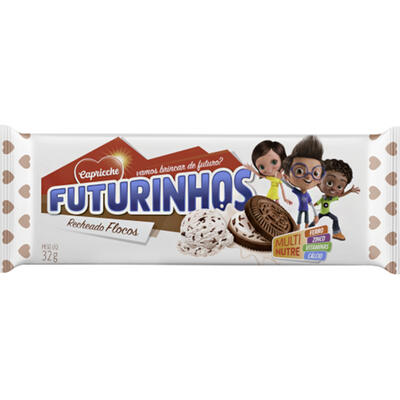 Biscoito Recheado Futurinhos Flocos 32g