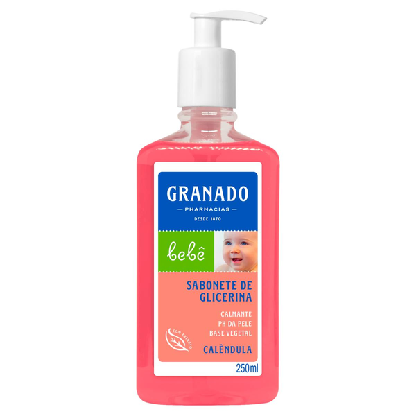 Sabonete Líquido de Glicerina Calêndula Granado Bebê Frasco 250ml Pump