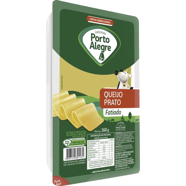 Queijo Prato Porto Alegre Fatiado 160g
