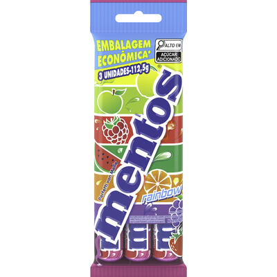 BALA MENTOS RAIBOW C/3 114G
