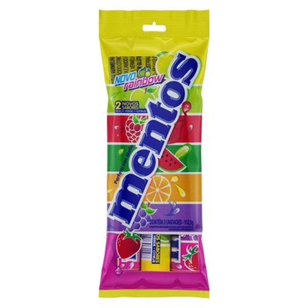 BALA MENTOS RAIBOW C/3 114G
