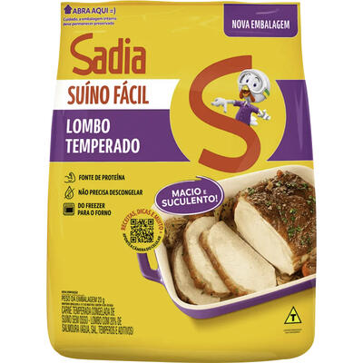 Lombo Suíno Sadia Assa Fácil Cong Temp Preço por quilo no pct