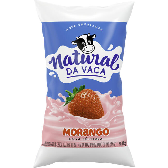 Bebida Láctea Natural da Vaca Morango 1L