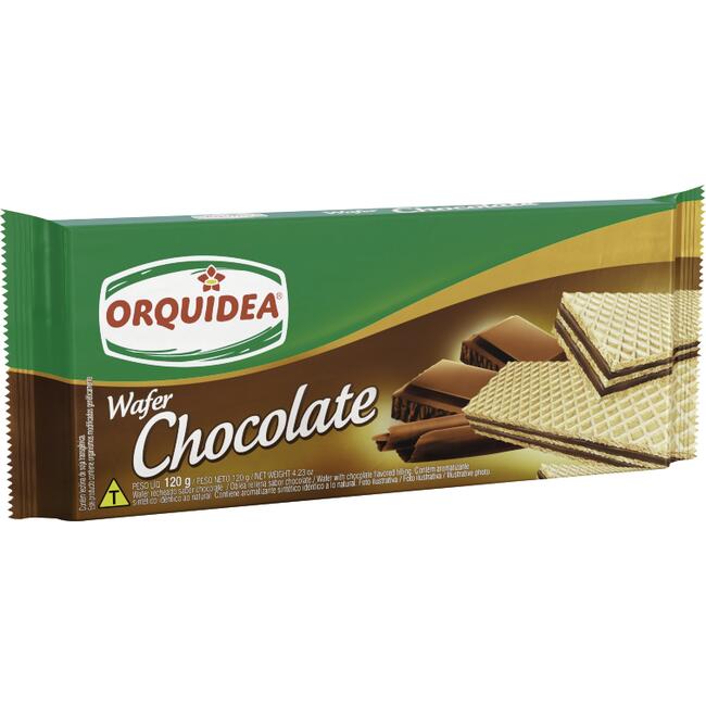 Biscoito Wafer Orquídea Chocolate 120g