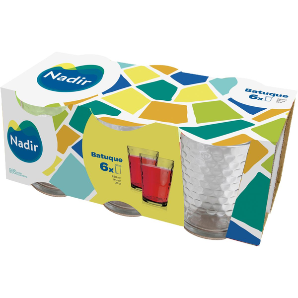 Conjunto de Copos Nadir 280ml - Batuque - Com 6 Copos - Ref. 2019