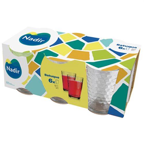Conjunto de Copos Nadir 280ml - Batuque - Com 6 Copos - Ref. 2019