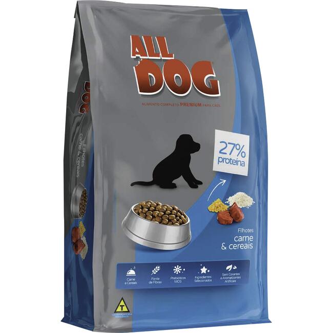 Alimento para Cães Filhotes All Dog Carne e Cereais 15kg