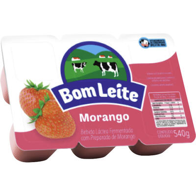 Bebida Láctea Bom Leite Morango 540g