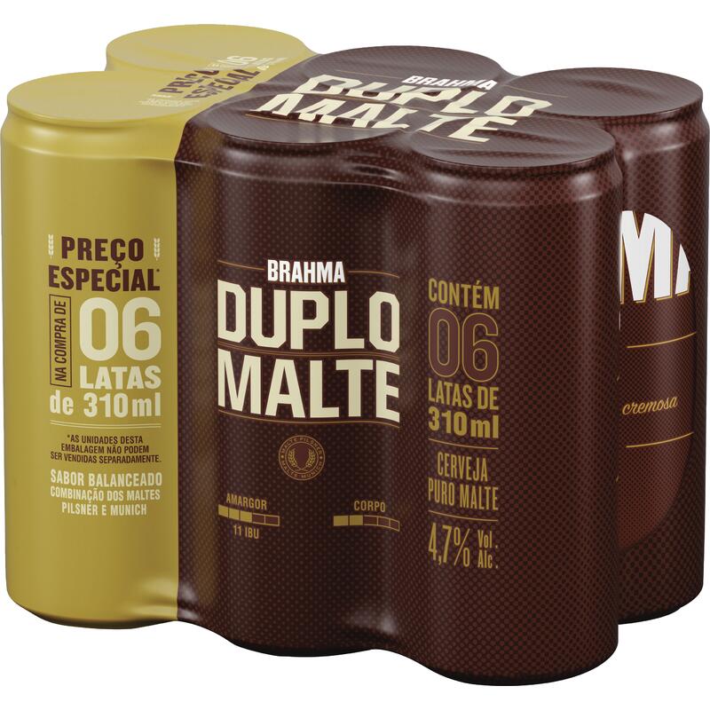 Cerveja Brahma Duplo Malte 6x310ml