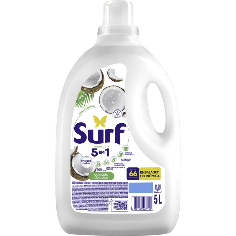 Lava Roupas Líquido Surf Coco 5L