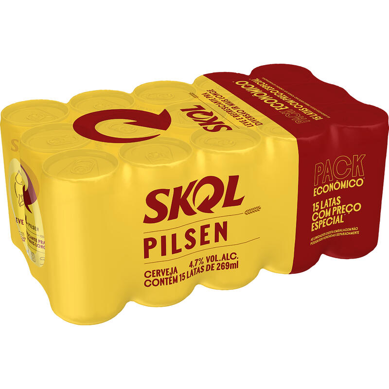 Cerveja Skol Pilsen 15x269ml