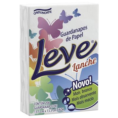 Guardanapo de Papel Leve 13,5cm x 13,5cm - TV 200 un
