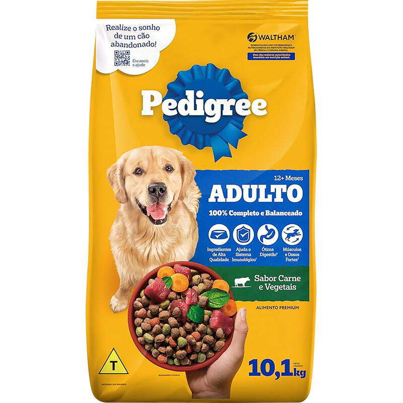 Ração para Cães Pedigree Carne e Vegetais 10,1kg