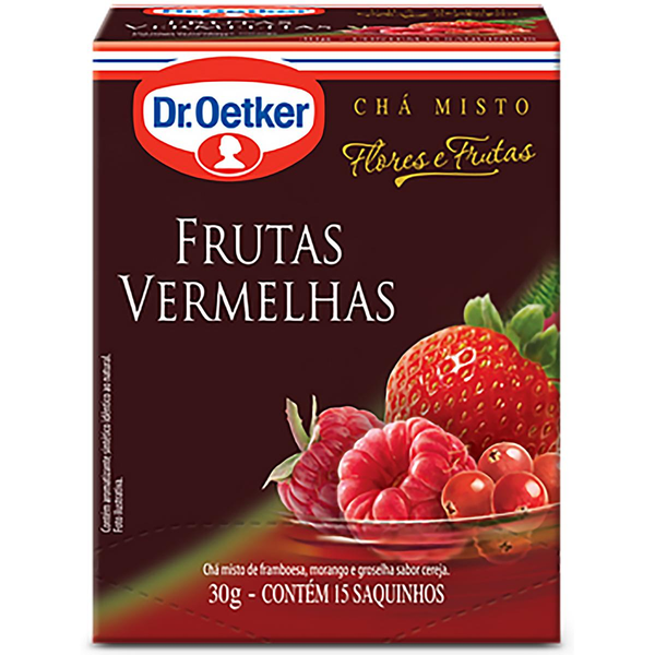 Chá DR OETKER Flores & Frutas Vermelhas Com 15 Saquinhos 30g