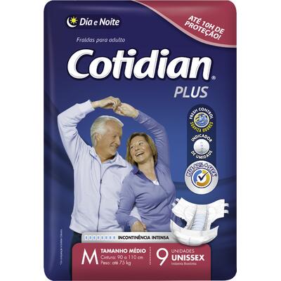 Fralda Geriátrica Cotidian Plus - M 9 un