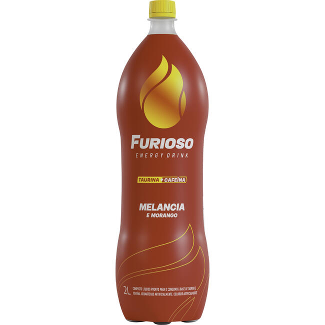 Energético Melancia e Morango Furioso Garrafa 2l