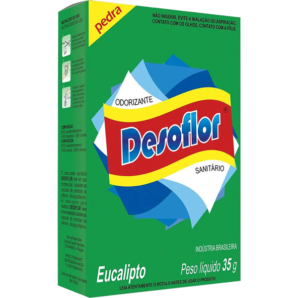 Pedra Odorizante Sanitária Desoflor Eucalipto 35g