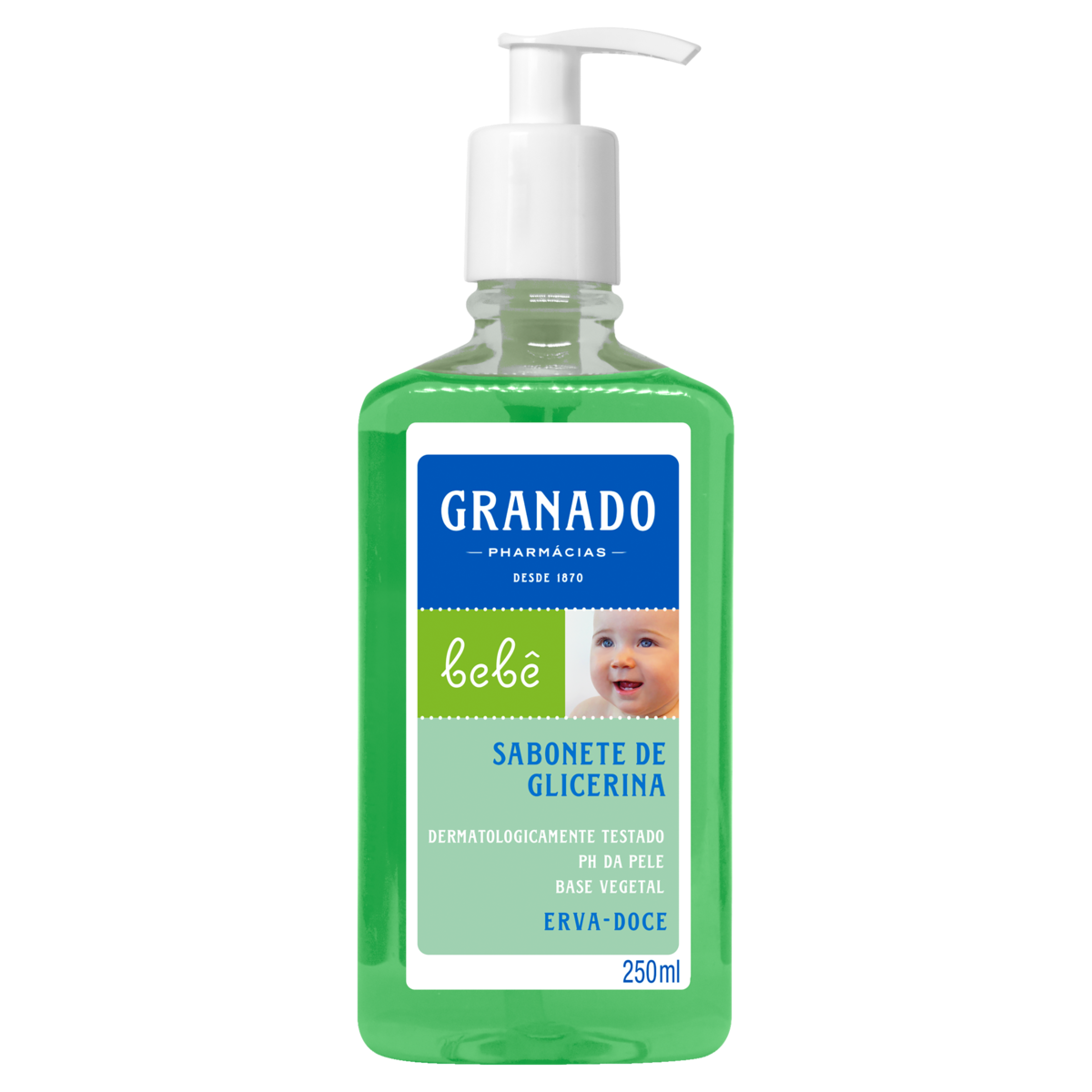 Sabonete Líquido de Glicerina Erva-Doce Granado Bebê Frasco 250ml