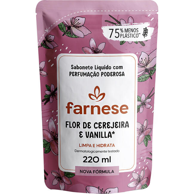 Sabonete Líquido Farnese Flor de cerejeira e van 220ml