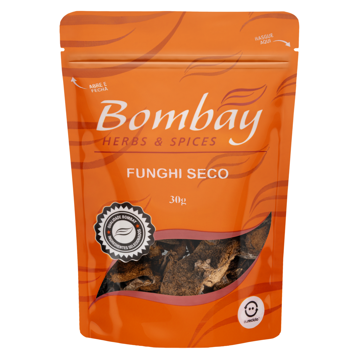 Cogumelo Funghi Seco Bombay Herbs e Spices Pouch 30g