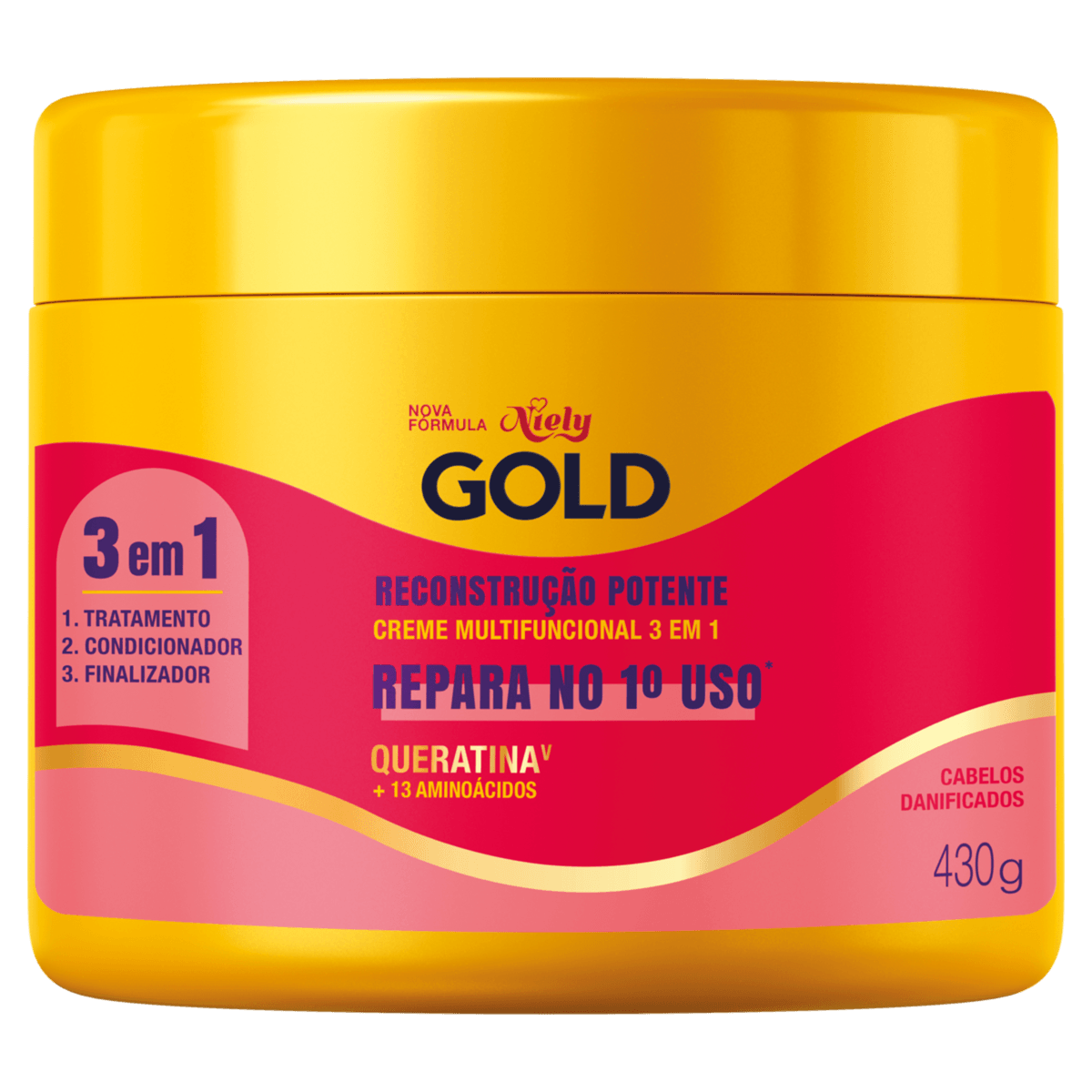 Creme de Tratamento NIELY GOLD Reconstrução Potente 430g