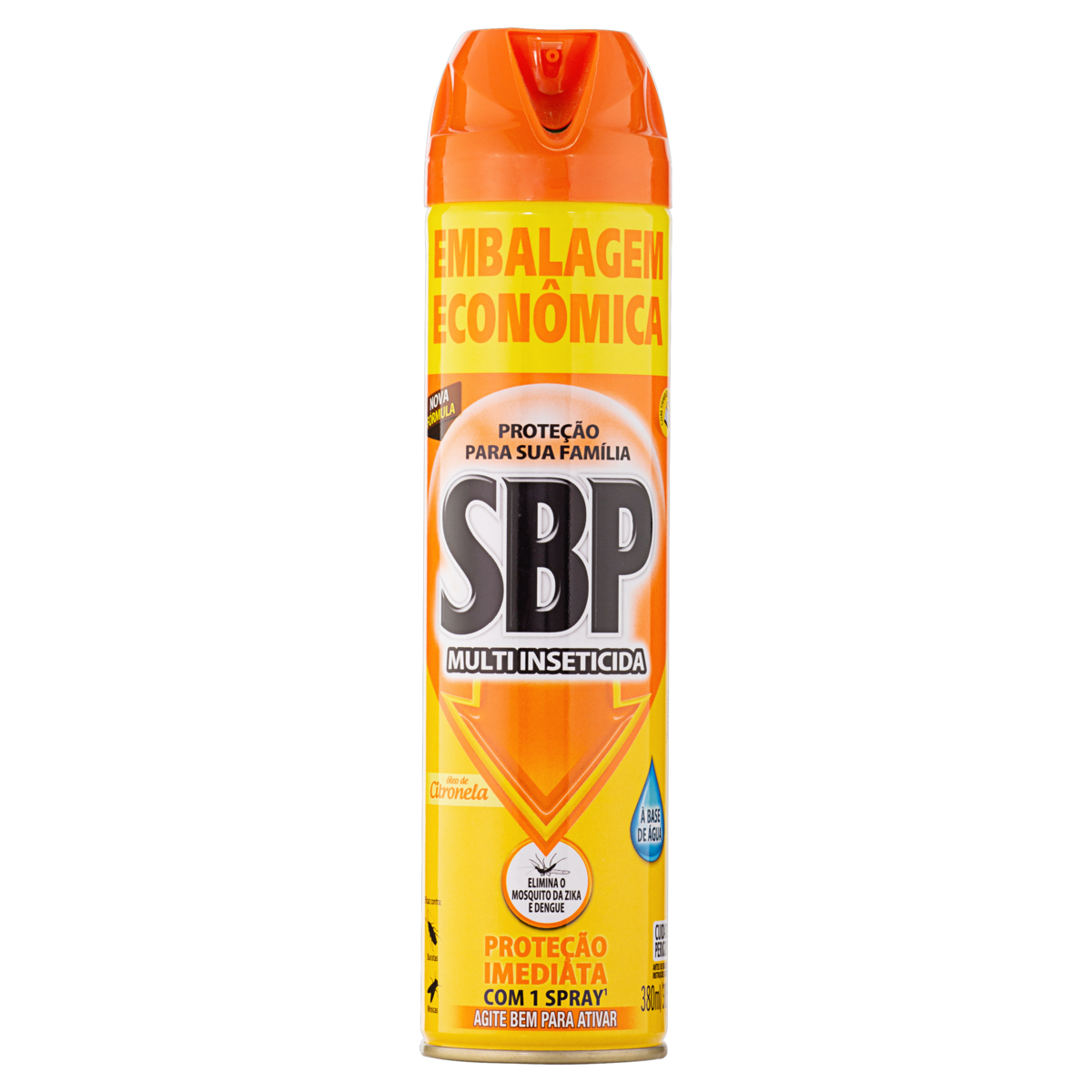 Multi Inseticida Aerossol SBP Óleo de Citronela 380ml Embalagem Econômica