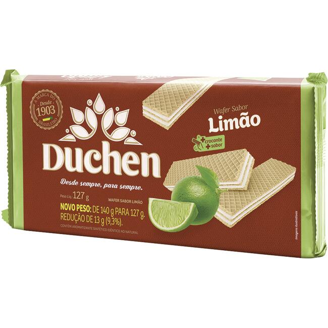 Biscoito Wafer Duchen Limão 127g